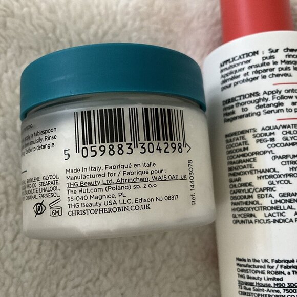 Christophe Robin LOT 2 Travel Cleansing Purifying Scrub + Regenerating Shampoo - Picture 4 of 8